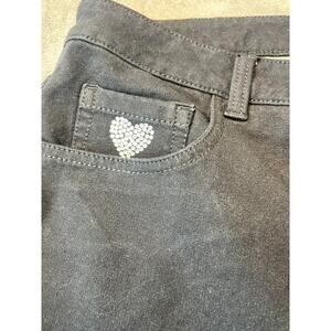 Dream Jeanne by Quacker Factory Women's Pull On Crop Pants‎ Stretch Black 18W